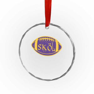 Skol Football Crystal Glass Ornament Retro Nordic Scandinavian Warrior Vikings Axe TS10 Print Your Wear
