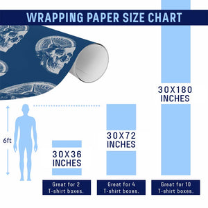 Skull 45 lbs Plate Weight Lifting Gym Workout Wrapping Paper Roll TS11 Print Your Wear