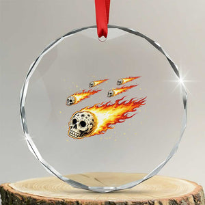 Skull Meteorite Crystal Glass Ornament Deep Space Asteroid Meteor Shower