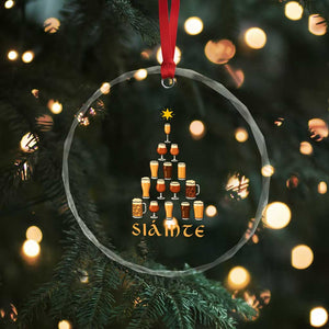 Sláinte Christmas Tree Pint Glass Crystal Glass Ornament Ale Glass Beer Drinking Lover Holiday Party TS02 Print Your Wear