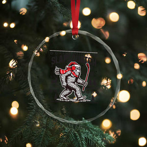 Slapsquatch Hockey Player Crystal Glass Ornament Funny Bigfoot Ugly Christmas Gift TS12 Print Your Wear