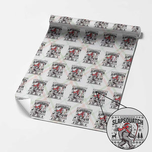 Slapsquatch Hockey Player Wrapping Paper Roll Funny Bigfoot Ugly Christmas Gift TS12 Christmas Plaid Print Your Wear