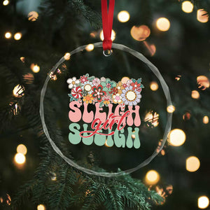 Sleigh Girl Sleigh Crystal Glass Ornament Christmas Retro Groove Slay Girl TS11 Print Your Wear