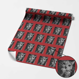 Smoking Cat Y2K Wrapping Paper Roll Vintage Grunge Cat Edgy Retro 90s Streetwear TS10 Red Print Your Wear