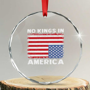 Snarky No Kings In America Crystal Glass Ornament 86 47 No Faux King Way US Flag Upside Down TS10 Transparent Glass 3'' Circle Print Your Wear