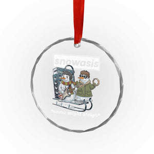 Snowasis Some Might Sleigh Crystal Glass Ornament Funny Christmas Snowmen Rock Band TS11 Print Your Wear