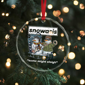 Snowasis Some Might Sleigh Crystal Glass Ornament Funny Christmas Snowmen Rock Band TS11 Print Your Wear