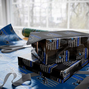 Snowmobile American Flag Snowcross Riding Winter Sport Wrapping Paper Roll TS11 Black Print Your Wear