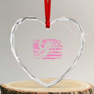 Snowmobile Snowcross Girls Pink American Flag Heart Crystal Glass Ornament TS11 Transparent Glass 3'' Heart Print Your Wear