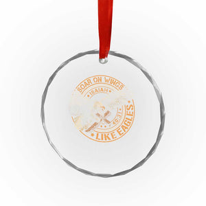 Soar On Wings Like Eagles Christian Crystal Glass Ornament Isaiah 40 31 Bible Verse TS11 Print Your Wear