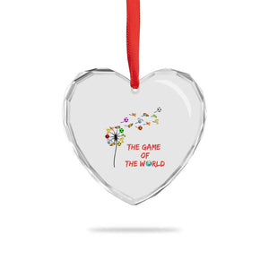 Soccer Dandelion Flower Heart Crystal Glass Ornament The Game Of The World TS12 Print Your Wear