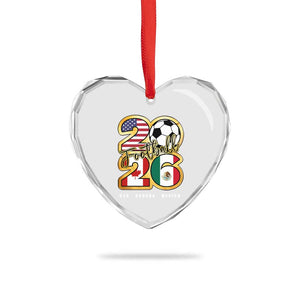 Soccer Football Lover Heart Crystal Glass Ornament USA Canada Mexico Pride 2026 TS11 Print Your Wear