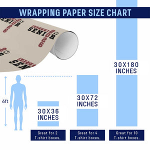 Soccer Senior Class of 2026 Typography Graphic Wrapping Paper Roll High School Varsity Athlete Graduation Gift