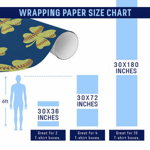Softball St Patricks Day Irish Clover Sport Wrapping Paper Roll TS11 Print Your Wear