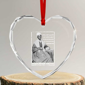 Sojourner Truth Quote Heart Crystal Glass Ornament Black History Month Strong Woman TS14 Transparent Glass 3'' Heart Print Your Wear