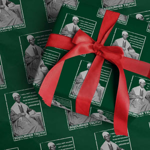 Sojourner Truth Quote Wrapping Paper Roll Black History Month Strong Woman TS14 Green Print Your Wear