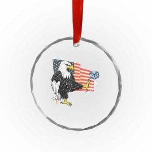 Solidarity With Minneapolis Crystal Glass Ornament American Eagle No Ice Please Support TS12 Print Your Wear