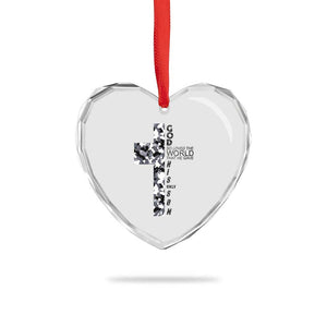 Son Of God Jesus Heart Crystal Glass Ornament Camo Christ Cross Christian 9 John 3 16 TS10 Print Your Wear