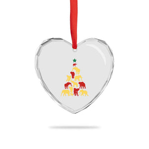 South Africa Elephant Xmas Tree Heart Crystal Glass Ornament Safari Animals Xmas TS02 Print Your Wear