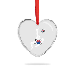 South Korea Soccer Heart Crystal Glass Ornament Bicycle Kick Silhouette Korean Flag TS10 Print Your Wear