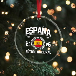 Spain 2026 Soccer Football Fan Spanish Flag Crystal Glass Ornament TS14 Print Your Wear
