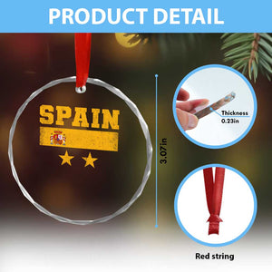 Spain Champions 2026 Second Star Crystal Glass Ornament Espana Coat of Arms