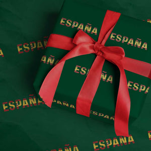 Spain Spanish Flag Espana Pride Wrapping Paper Roll TS14 Green Print Your Wear