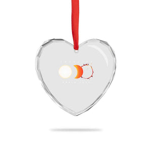 Spain Total Solar Eclipse 2026 Totality Heart Crystal Glass Ornament Espana Travel Souvenir Astronomy Geek Gift TS02 Print Your Wear