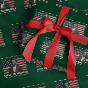 Speak Like Frederick Wrapping Paper Roll Black History Month Gift TS12 Green Print Your Wear
