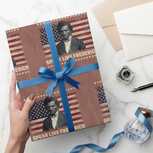 Speak Like Frederick Wrapping Paper Roll Black History Month Gift TS12 Mocha Print Your Wear