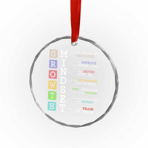 Special Education Crystal Glass Ornament Growth Mindset Positive Inspiration TS02 Print Your Wear