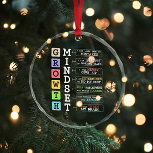 Special Education Crystal Glass Ornament Growth Mindset Positive Inspiration TS02 Print Your Wear