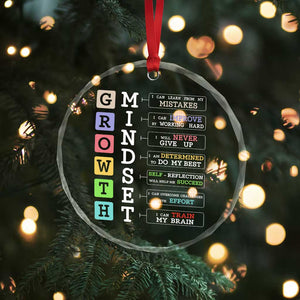 Special Education Crystal Glass Ornament Growth Mindset Positive Inspiration TS02 Print Your Wear