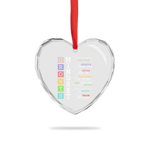 Special Education Heart Crystal Glass Ornament Growth Mindset Positive Inspiration TS02 Print Your Wear