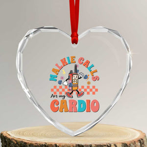 Special Education Heart Crystal Glass Ornament Walkie Calls Are My Cardio Inspirational ABA SPED TS02 Transparent Glass 3'' Heart Print Your Wear