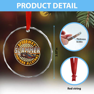 Speedway Slammer 2025 Crystal Glass Ornament Indiana Alcatraz Retro Vintage Racing Graphic TS02 Print Your Wear