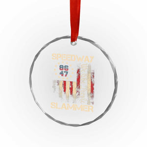 Speedway Slammer 2025 Crystal Glass Ornament We The People Patriotic Distressed American Flag TS02 Print Your Wear