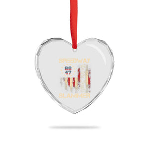Speedway Slammer 2025 Heart Crystal Glass Ornament We The People Patriotic Distressed American Flag TS02 Print Your Wear