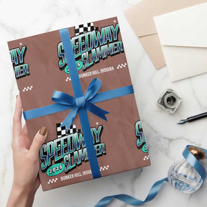 Speedway Slammer 2025 Wrapping Paper Roll Bunker Hill Indiana TS02 Mocha Print Your Wear