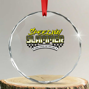 Speedway Slammer Indiana 2025 Crystal Glass Ornament TS02 Transparent Glass 3'' Circle Print Your Wear
