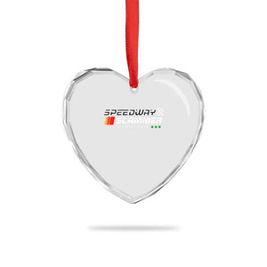 Speedway Slammer Racing 2025 Heart Crystal Glass Ornament Home of The Last Lap TS02 Print Your Wear
