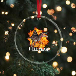 Spinosaurus Racha Explosion Hell Yeah Crystal Glass Ornament Dinosaur Shrieks Meme Funny Prehistoric Fire Blast TS02 Print Your Wear