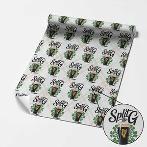 Split the G Funny Irish Drinking Wrapping Paper Roll St. Patrick’s Day Stout Beer Lovers Pub Crawls TS02 Christmas Plaid Print Your Wear