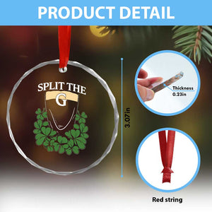 Split the G Funny Irish Stout Beer Drinking Game Crystal Glass Ornament St. Patrick’s Day Shamrocks Pub Crawl Crew TS02 Print Your Wear