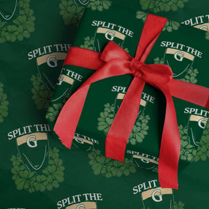 Split the G Funny Irish Stout Beer Drinking Game Wrapping Paper Roll St. Patrick’s Day Shamrocks Pub Crawl Crew TS02 Green Print Your Wear
