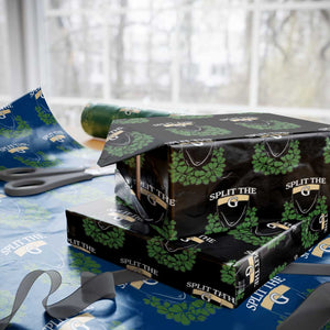 Split the G Funny Irish Stout Beer Drinking Game Wrapping Paper Roll St. Patrick’s Day Shamrocks Pub Crawl Crew TS02 Black Print Your Wear