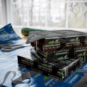 Spreading Christmas Cheer Wrapping Paper Roll Funny Farming Tractor Xmas TS11 Black Print Your Wear