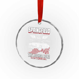 Springfield Missouri US Highway 66 Centennial Keepsake Crystal Glass Ornament Vintage 1950 Classic American Car Convertible TS14 Print Your Wear