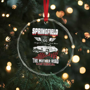 Springfield Missouri US Highway 66 Centennial Keepsake Crystal Glass Ornament Vintage 1950 Classic American Car Convertible TS14 Print Your Wear