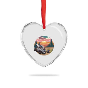Sprint Car Dirt Track Racing Sunset Motorsports Heart Crystal Glass Ornament TS14 Print Your Wear